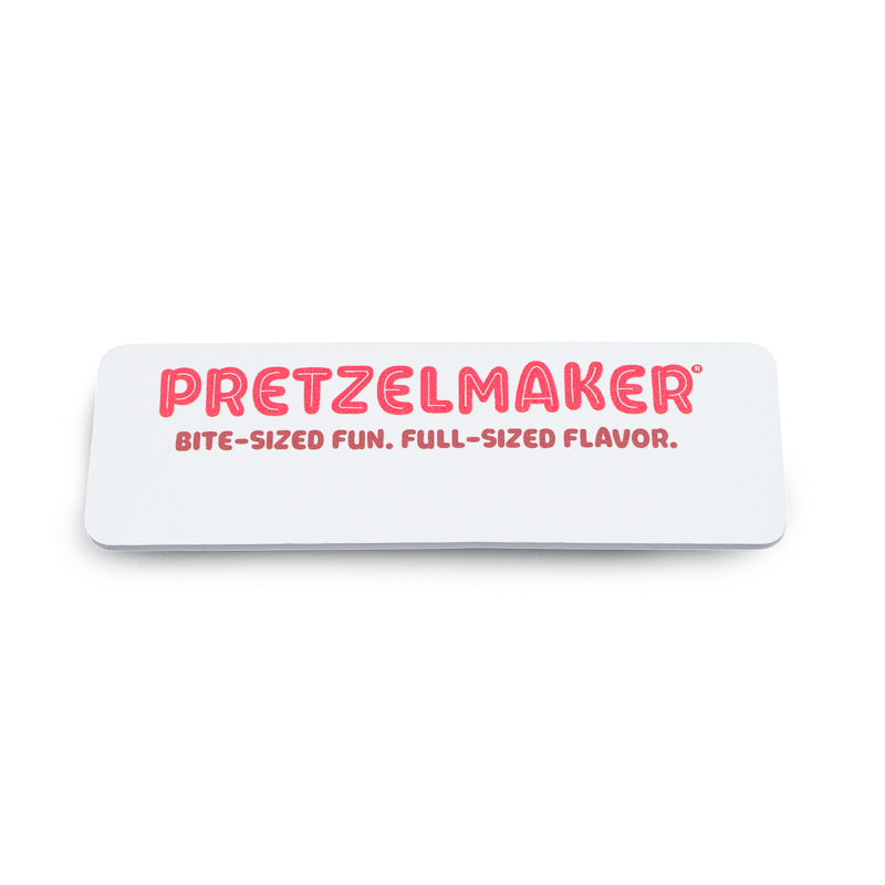 Pretzelmaker 1" x 3" Name Badge - White