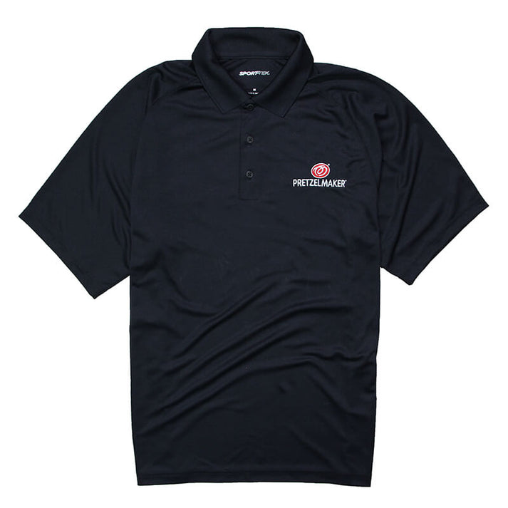 Pretzelmaker Men's Dry Zone Polo - Black - CLEARANCE – Fat Brands Uniforms